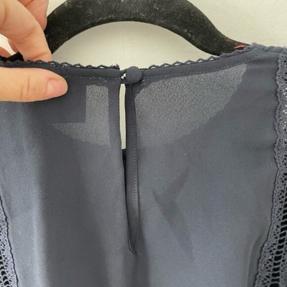 THE KOOPLES Women's Blouse Pull Over With Detailing In Blue Size It 1 / US XS - Picture 3 of 7